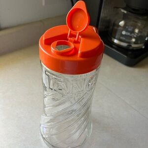 Orange Glass Jar with Lid
